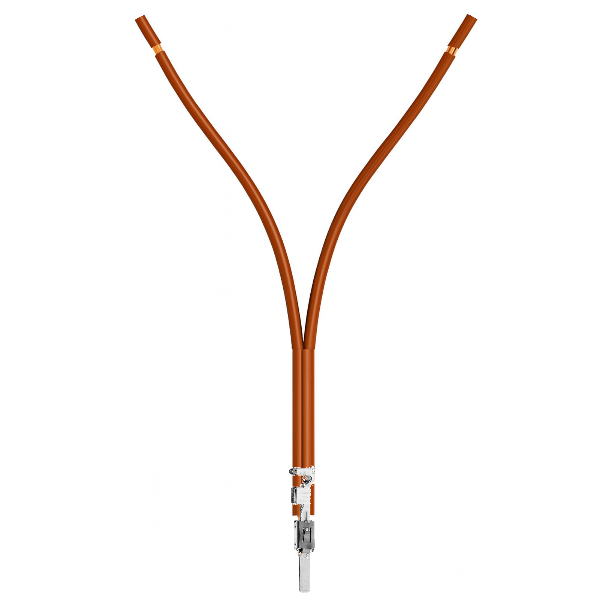 FLRY Y-Kabel braun Male auf 2x Teilabzug