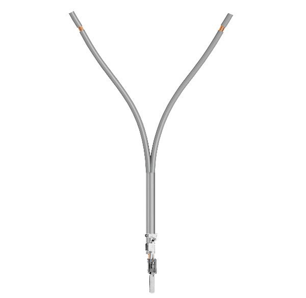 FLRY Y-Kabel grau Male auf 2x Teilabzug