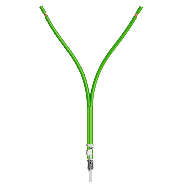 FLRY Y-Kabel grün Male auf 2x Teilabzug