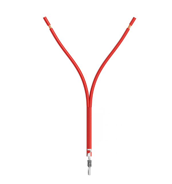 FLRY Y-Kabel rot Male auf 2x Teilabzug