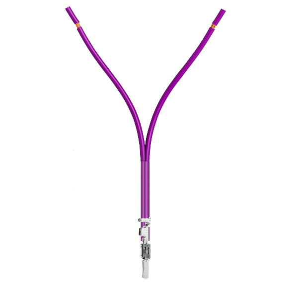 FLRY Y-Kabel violett Male auf 2x Teilabzug