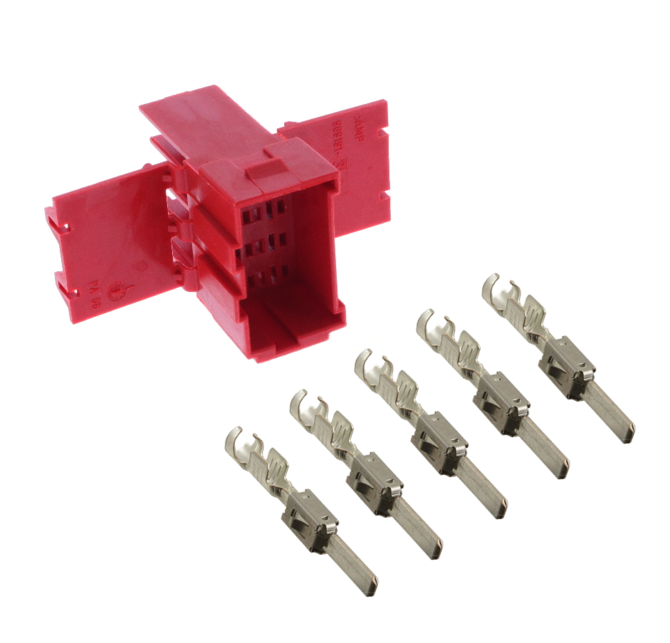 C-Stecker Tacho MALE (rot) mit 5 PINS