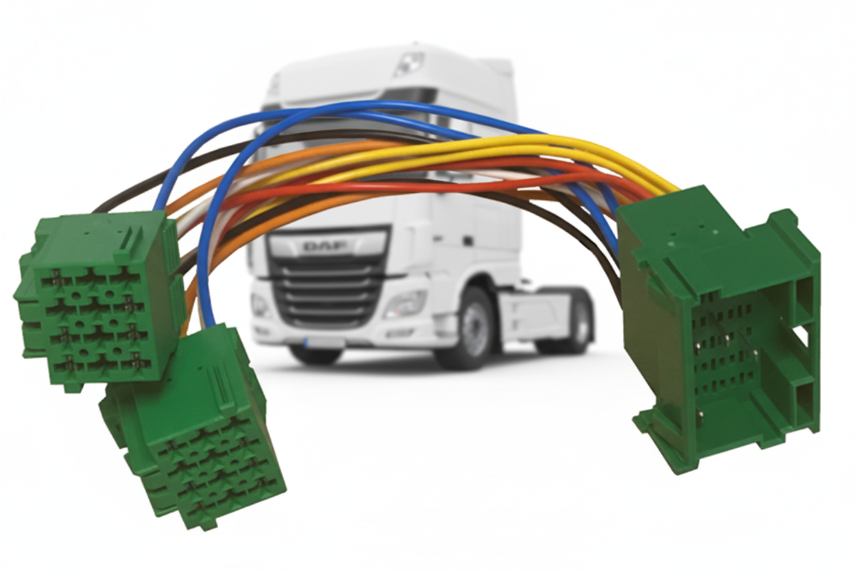 DAF FMS Y-Weiche 18 Pos MALE auf 2x 12 Pos FEMALE