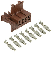 D-connector Tacho FEMALE (brown) with 8 PINS