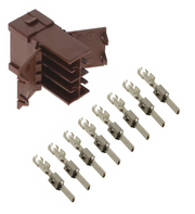 Tachograph D-Connector MALE, Brown, with 8 Pins